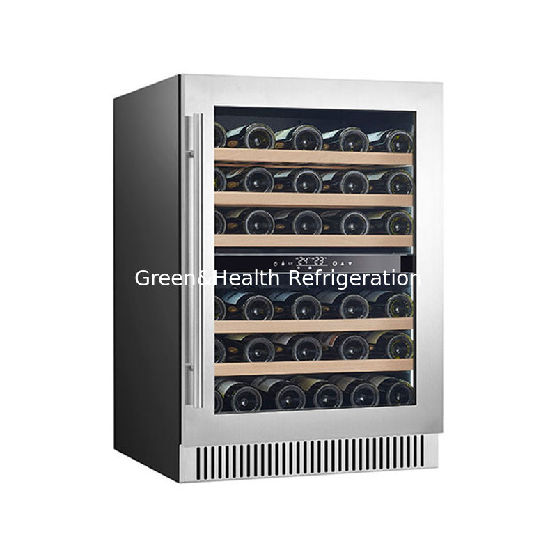 ETL Certificate LD-60D R600a 150L Double Zone Wine Display Fridge For Wine Storage