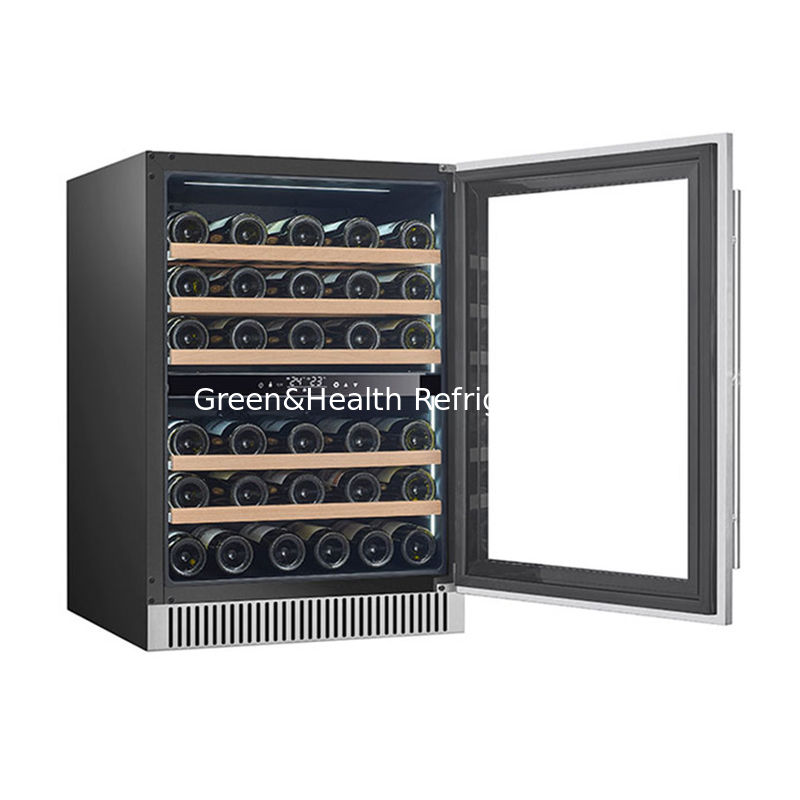 ETL Certificate LD-60D R600a 150L Double Zone Wine Display Fridge For Wine Storage