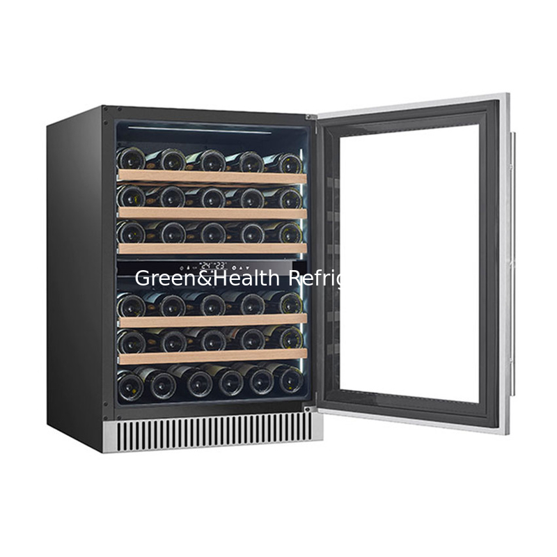 LD-60D R600a 150L Double Zone Wine Display Fridge For Wine Storage