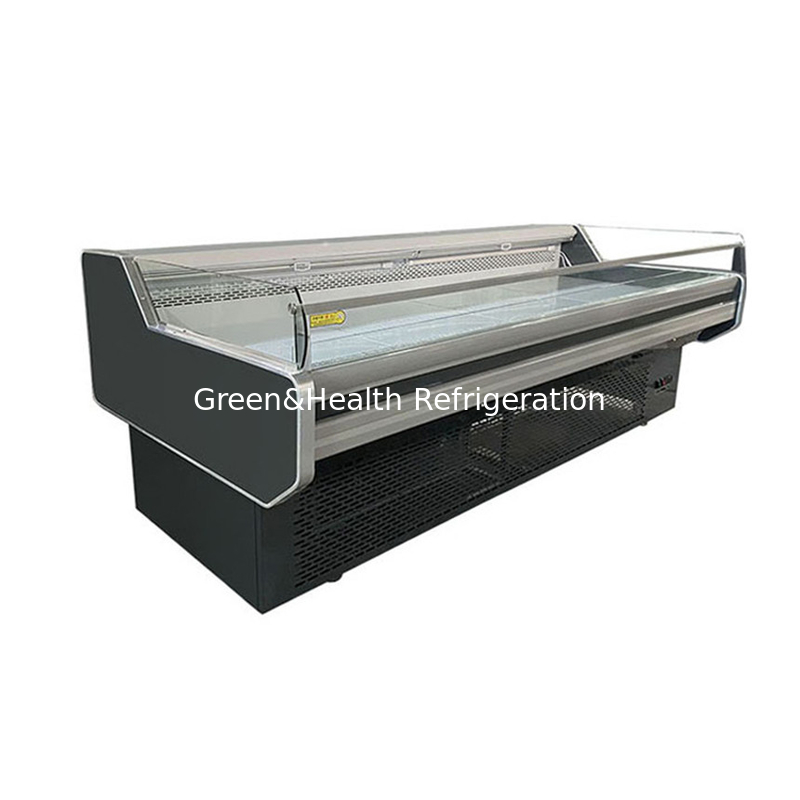 LED Light Meat Display Freezer Stainless Steel Interior Automatic Defrost -2~8 C