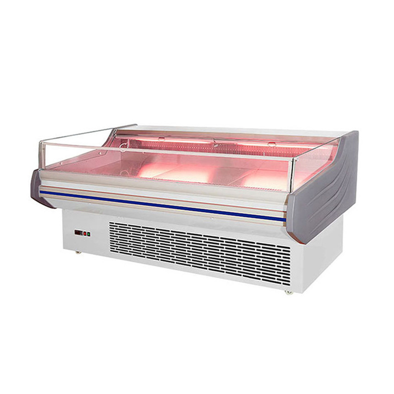 LED Light Meat Display Freezer Stainless Steel Interior Automatic Defrost -2~8 C