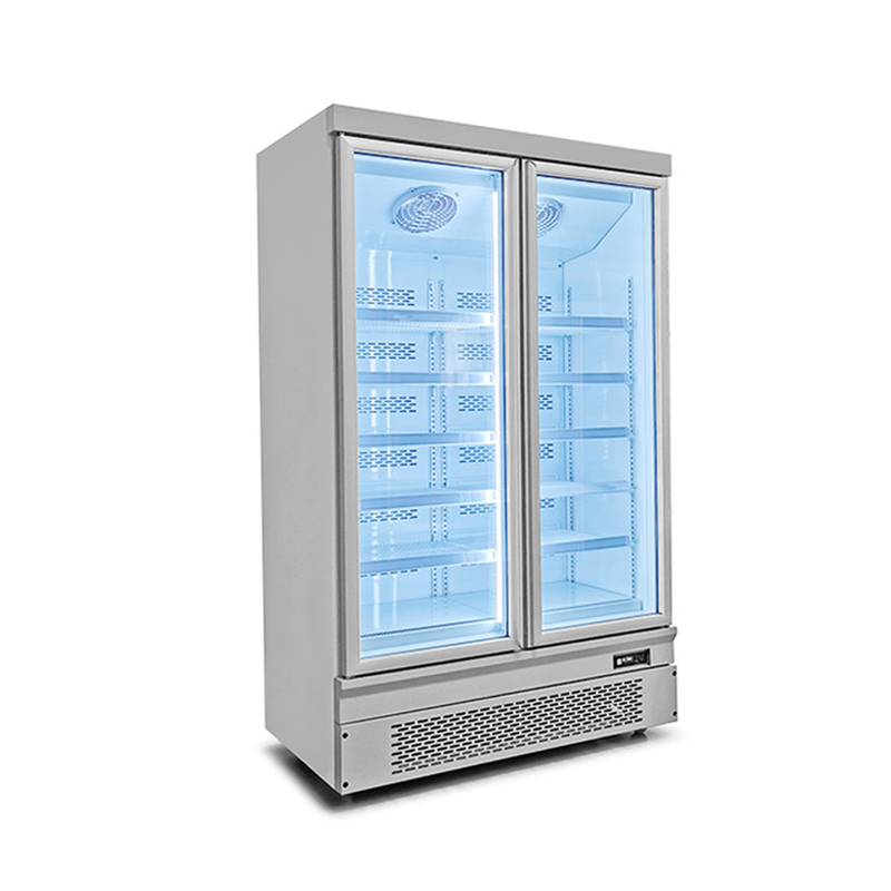 Space-Saving Glass Door Showcase Freezer For Commercial Frozen Food Market