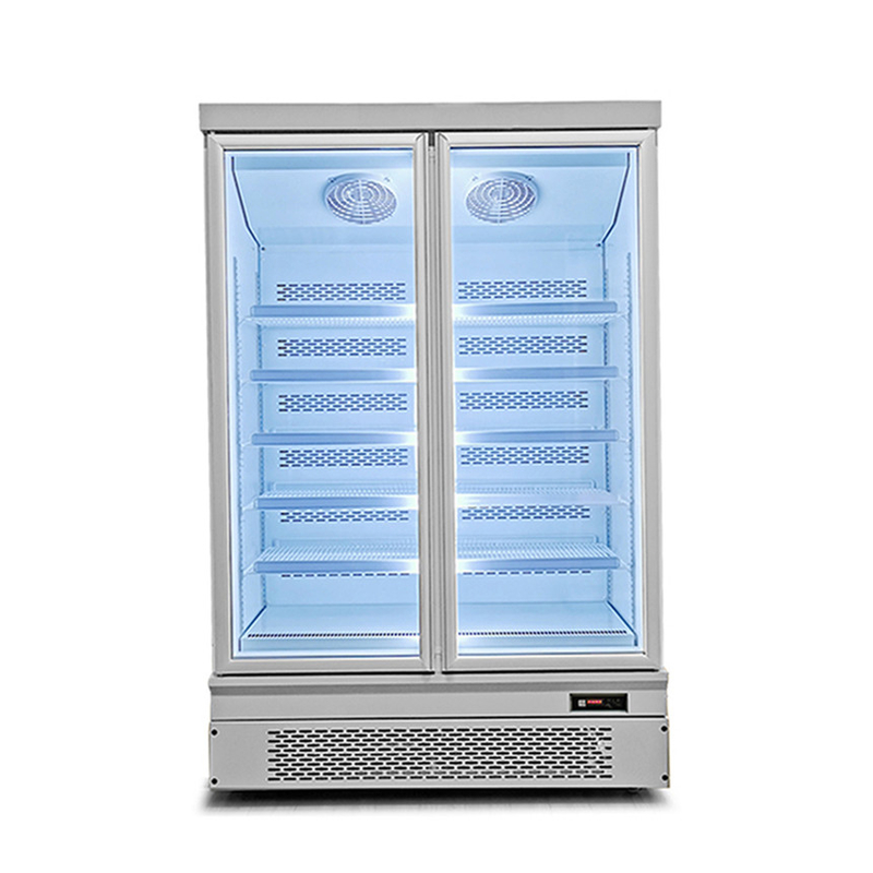 Space-Saving Glass Door Showcase Freezer For Commercial Frozen Food Market