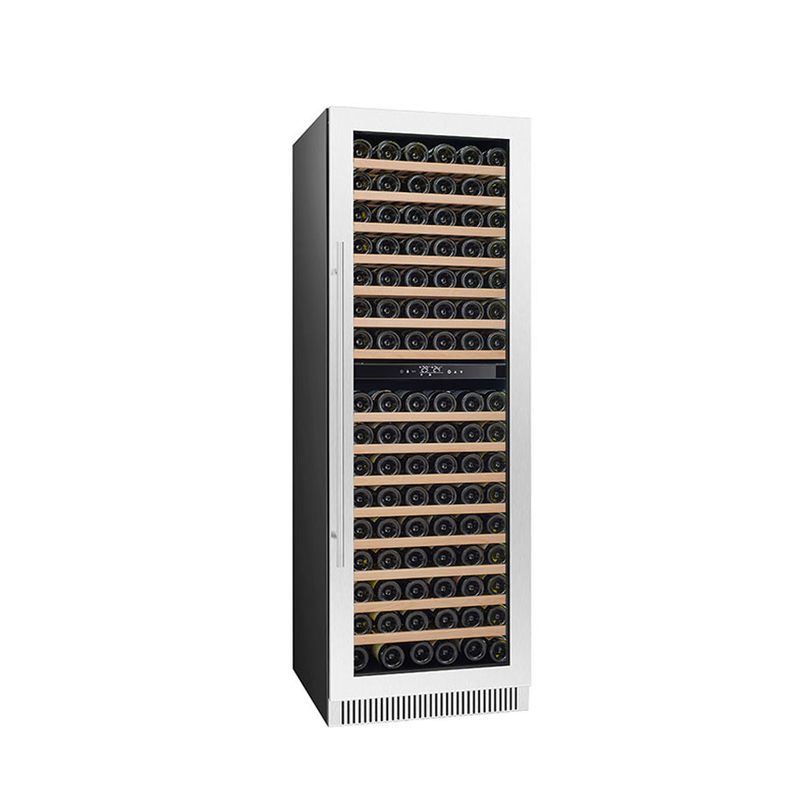 185 Bottles Wine Display Cooler Dual Zone Electric Glass Door Model LD-185D