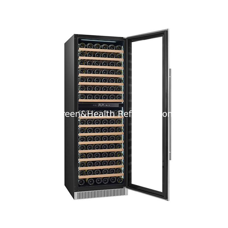 ETL Certificate 185 Bottles Wine Display Cooler Dual Zone Electric Glass Door Model LD-185D