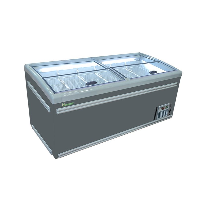 Product Presentation Supermarket Chest Deep Combination Open Top Island Freezer