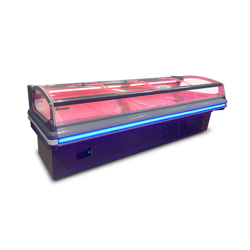 Stainless Steel Fan Cooling Meat Display Freezer -2 to 8.C with LED Light