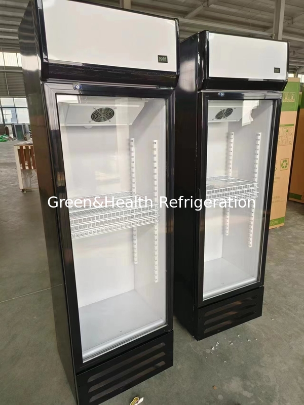 Single Door Supermarket Glass Beverage Chiller Cooler With Air Direct Cooling