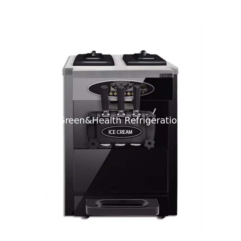 3 Flavor Floor Stand 304 Stainless Steel Ice Cream Making Machines With Casters