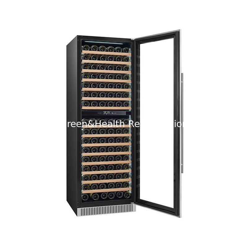 ETL Certificate LD-60D Black Dual Zone Wine Display Cooler With Electronic Temperature Control