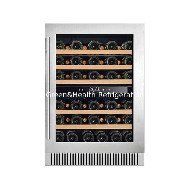 ETL Certificate LD-60D Black Dual Zone Wine Display Cooler With Electronic Temperature Control