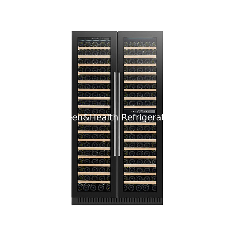 ETL Certificate LD-60D Black Dual Zone Wine Display Cooler With Electronic Temperature Control