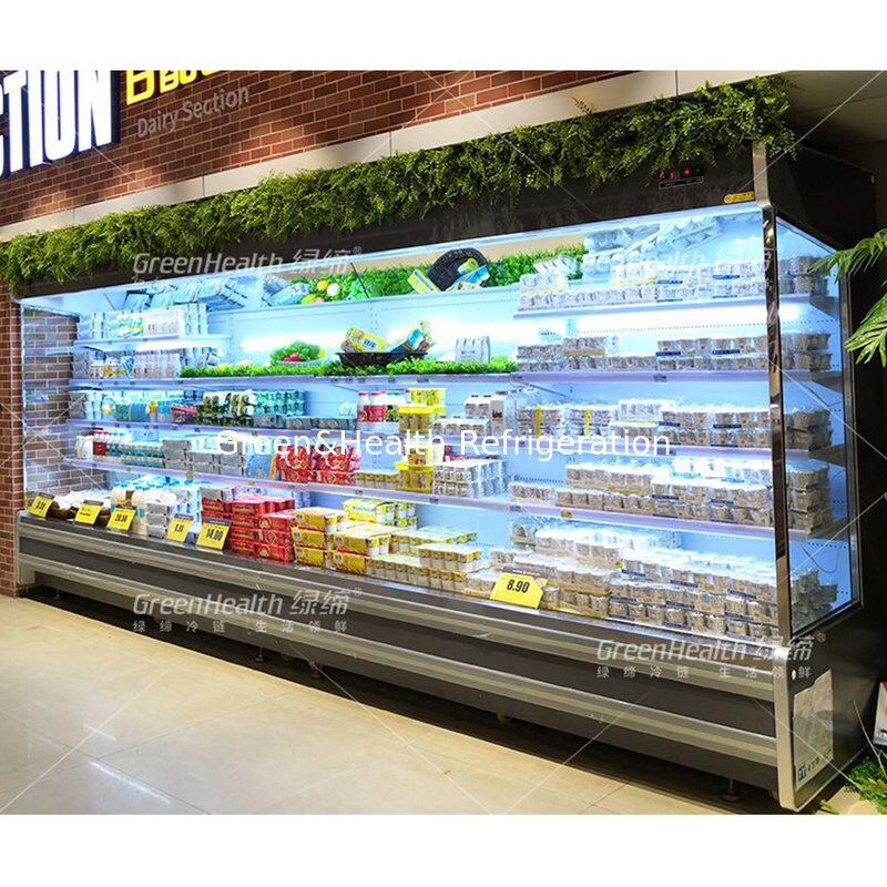 Plug-in Type Vegetable Display Fridge Multideck Display Chiller Commercial Open Case Chiller