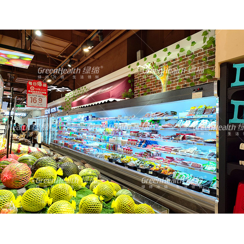 LED Multideck Open Display Chiller With 4 Shelves And 5 Display Space At 2-8.C