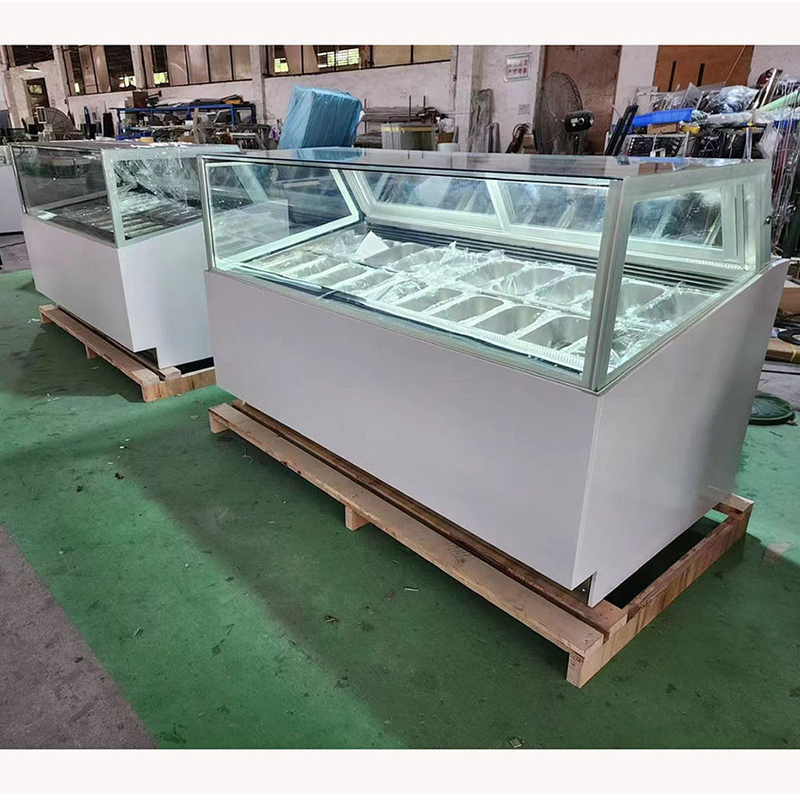 Frost Free Ice Cream Showcase With Anti Fog Glass And Digital Controller -18~22.C