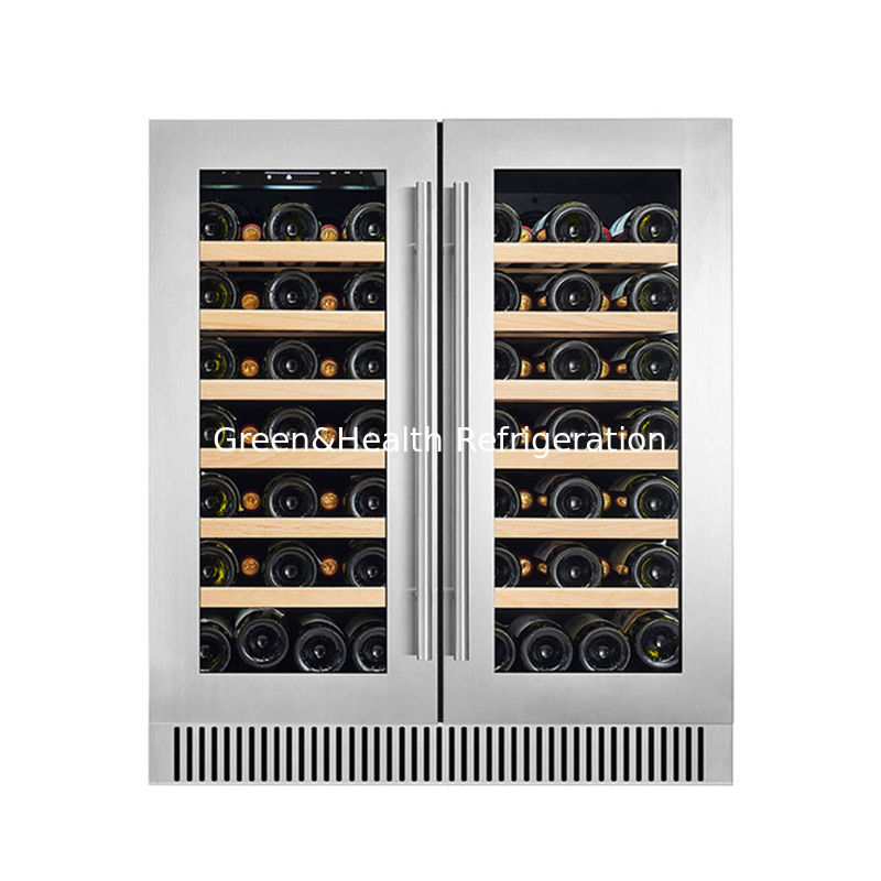 ETL Certificate Dual-Zone Electric 60 Bottles Wine Cooler For Wine Storage And Preservation