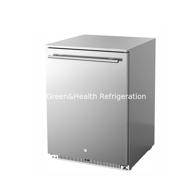 ETL Certificate 150L 168Cans Stainless Steel Solid Door Outdoor Beverage Refrigerator