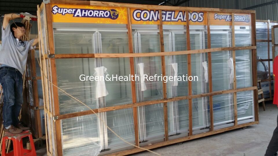 Glass Door Display Refrigerator Showcase with Digital Temperature Controller