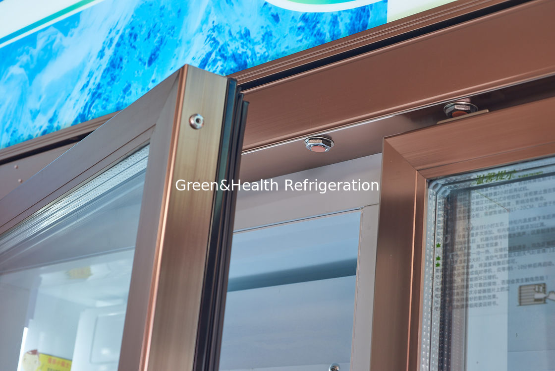 Store Glass Door Freezer 5 Layer And Adjustable Shelf 1630 * 600 * 2120