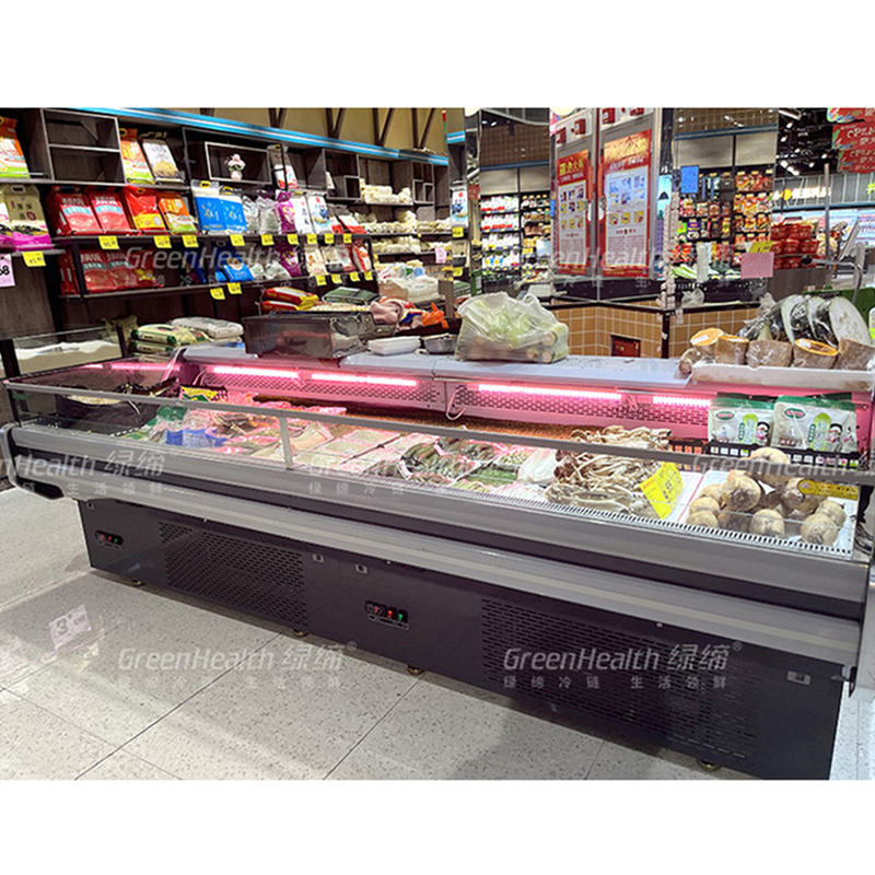 Large -2~8ºC Mobile Portable Deli Meat Display Refrigerator Open Freezer