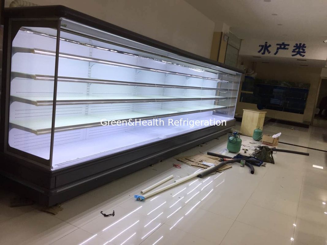 R404a / R134 Multideck Open Chiller / Supermarket Display Refrigerator Fan Cooling Type