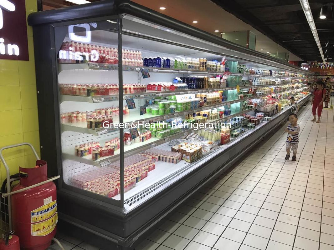 R404a / R134 Multideck Open Chiller / Supermarket Display Refrigerator Fan Cooling Type