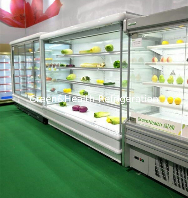 R404a / R134 Multideck Open Chiller / Supermarket Display Refrigerator Fan Cooling Type
