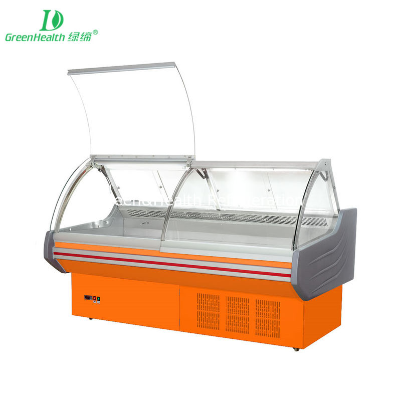 Commercial Glass Cover Deli Display Refrigerator For Catering / Butchery Shop
