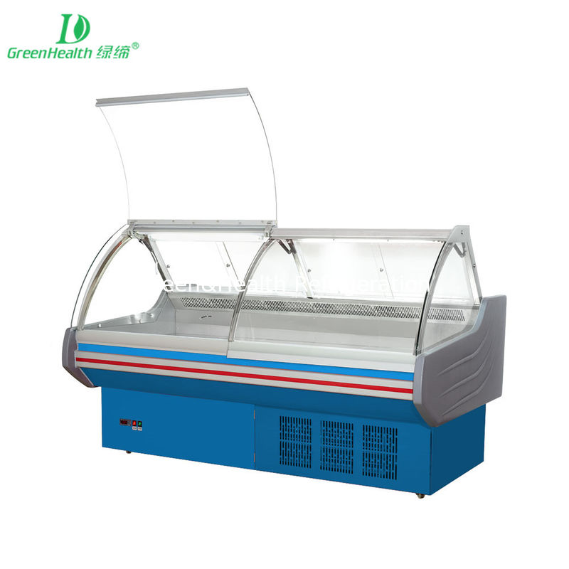 Commercial Glass Cover Deli Display Refrigerator For Catering / Butchery Shop