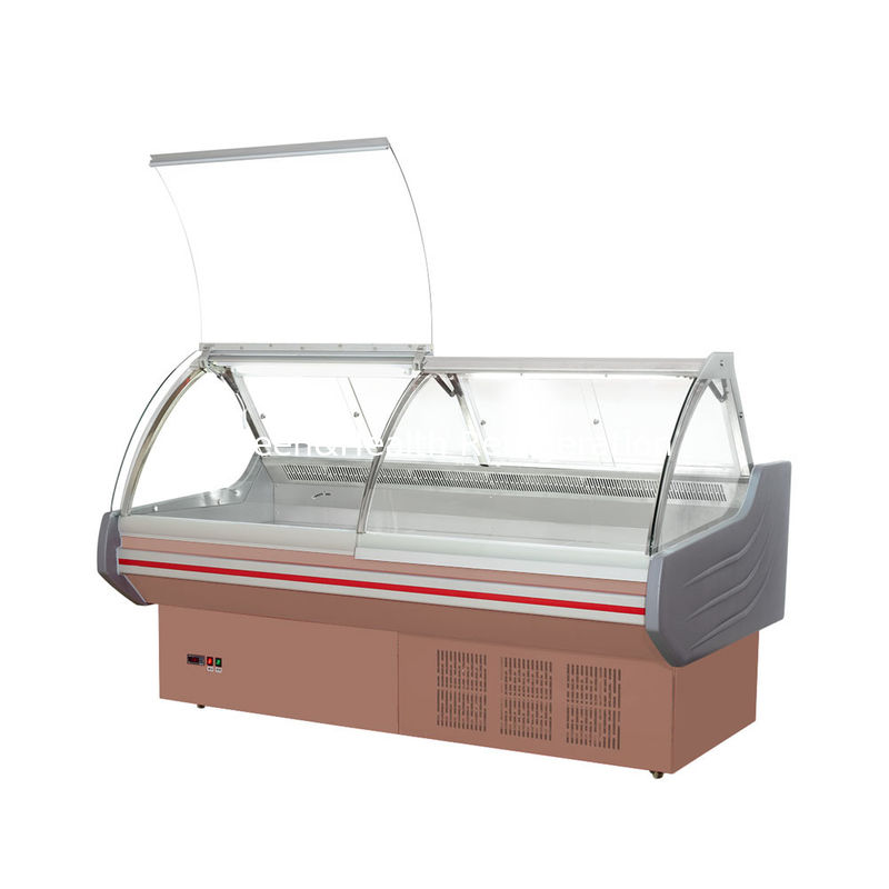 Commercial Glass Cover Deli Display Refrigerator For Catering / Butchery Shop
