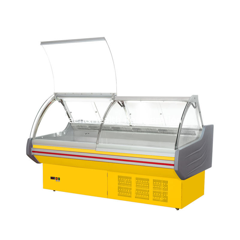 Commercial Glass Cover Deli Display Refrigerator For Catering / Butchery Shop