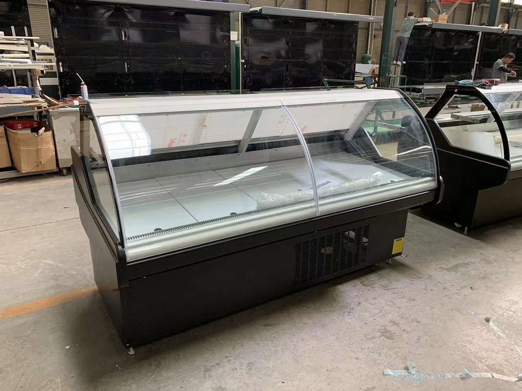 220/50hz Voltage Gas R404a Cooked Food Display Showcase Meat Display Cabinet