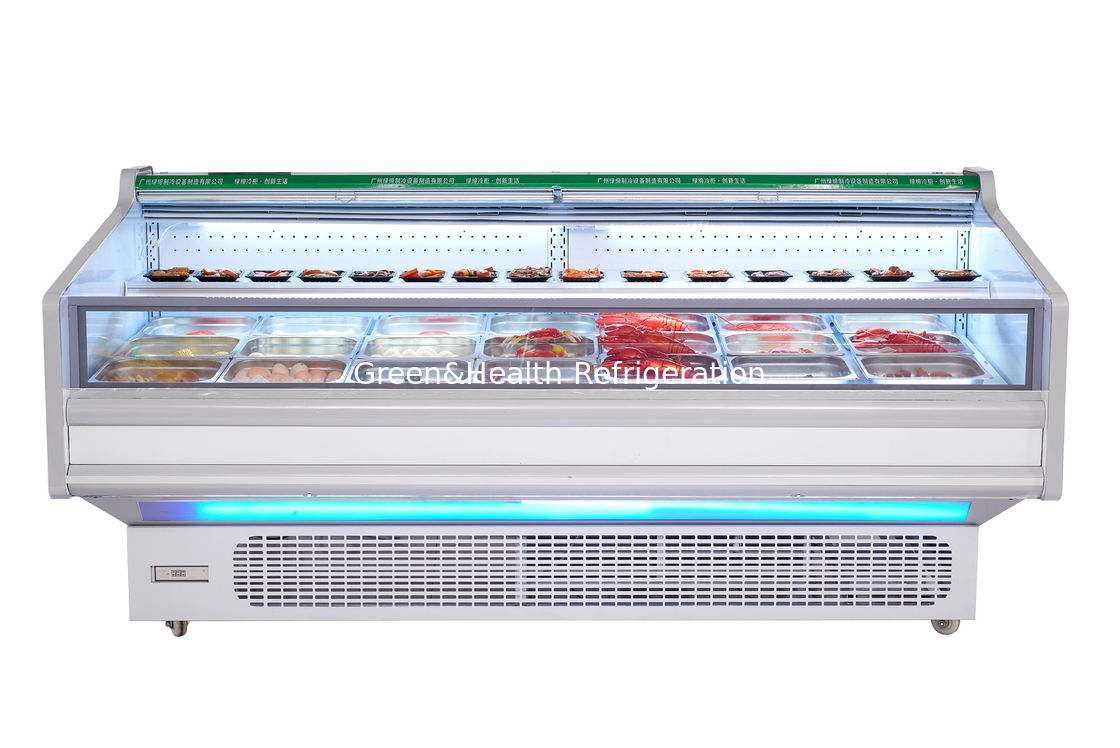 800L Stainless Steel Horizontal Open Display Freezer for Meat Chiller Commercial Freezer