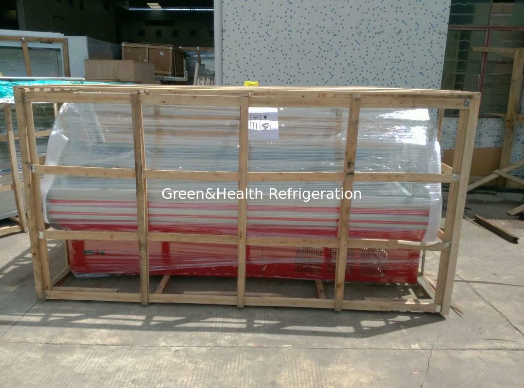 Commercial Serve Over Counter Deli Display Refrigerator Cold Food Fresh Meat Display Freezer Showcase