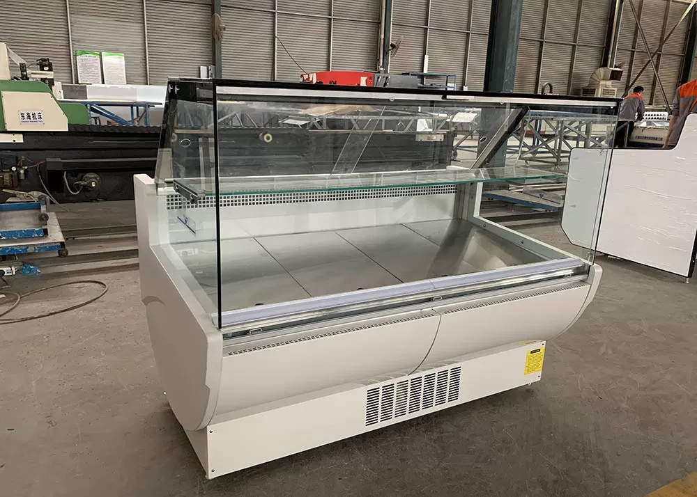 Square Glass Display Deli Display Refrigerator With Open Door Temperature Range 2-6°C And Performance
