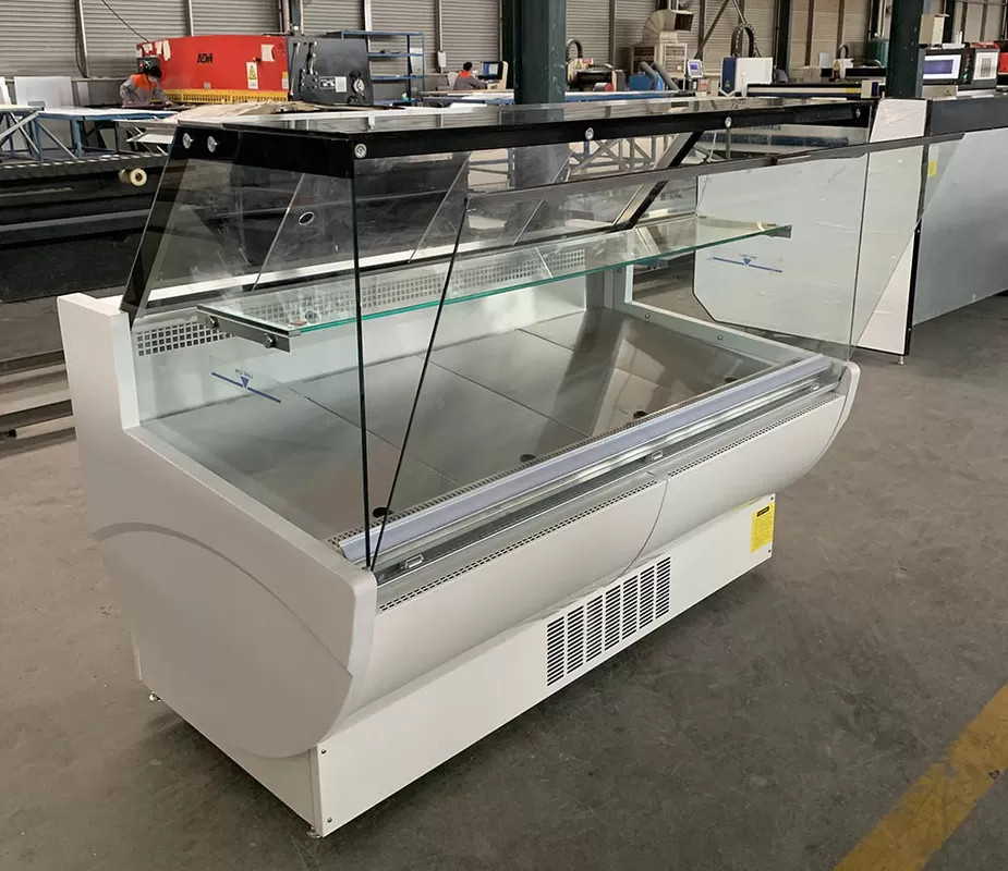 Square Glass Display Deli Display Refrigerator With Open Door Temperature Range 2-6°C And Performance