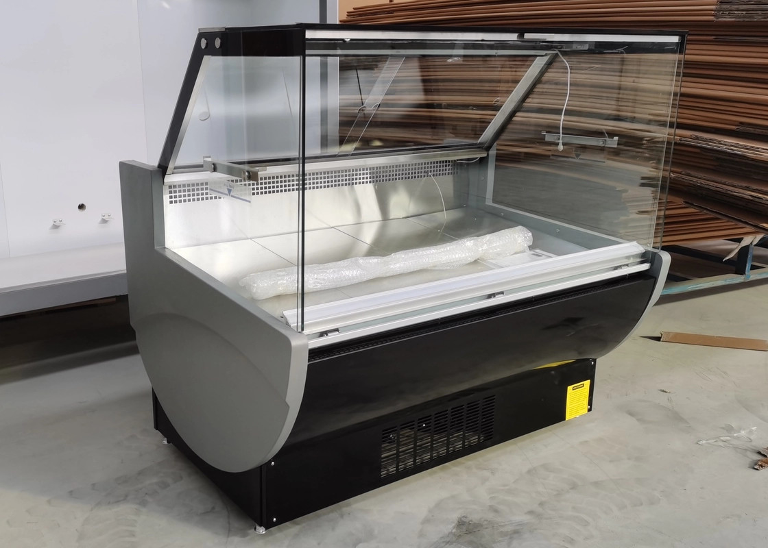 Square Glass Display Deli Display Refrigerator With Open Door Temperature Range 2-6°C And Performance