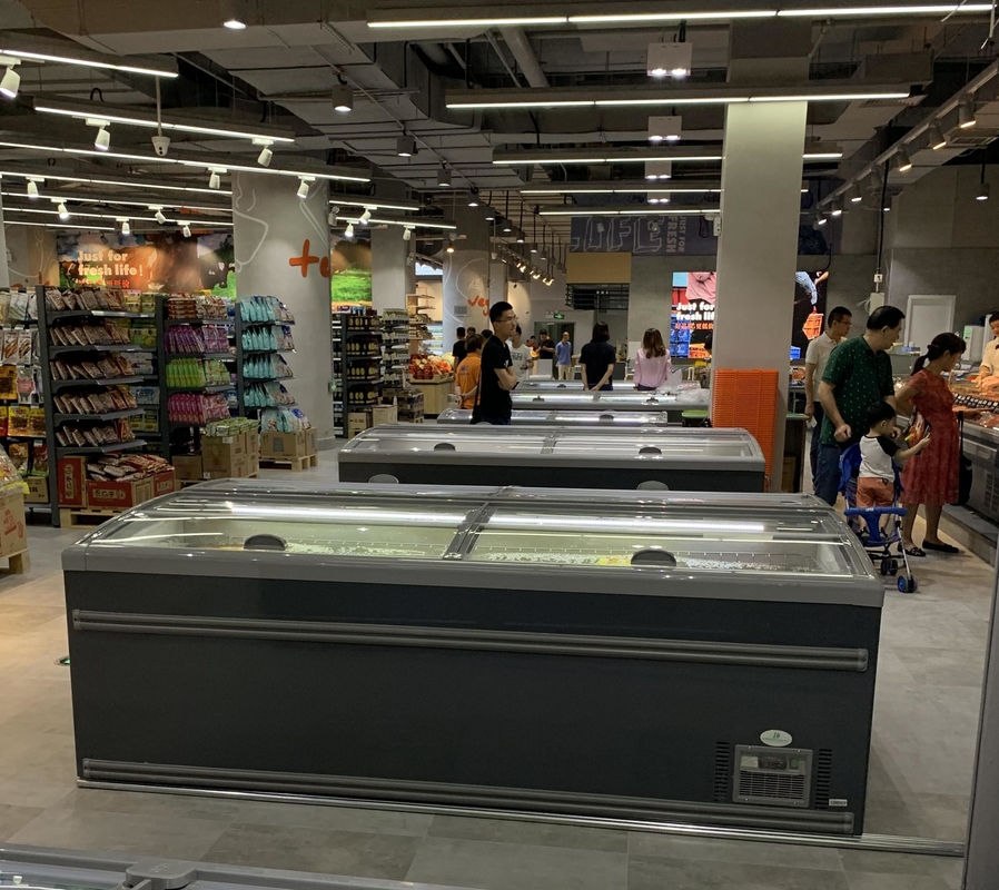 Direct Cooling System Commercial Display Freezer With -18--22°C Temperature And 630L Volume