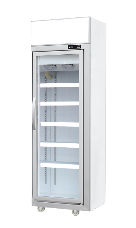 Factory Outlet Upward Unit Vertical With Lighting Glass Door Freezer Display Cabinet Fridge