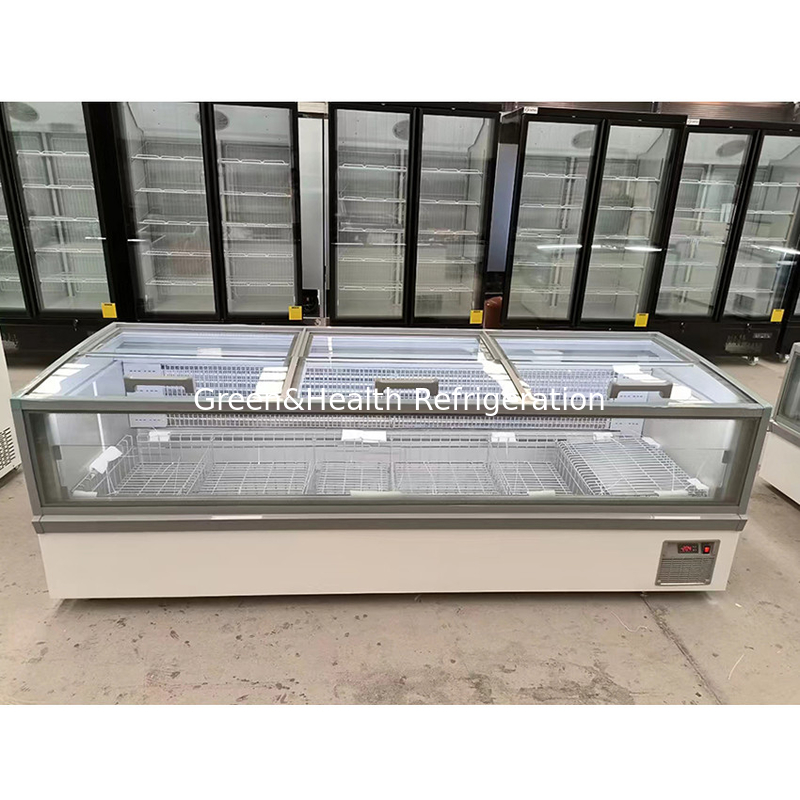 Factory Direct Sales Commercial Horizontal Large Storage Display Commodity Island Cabinet