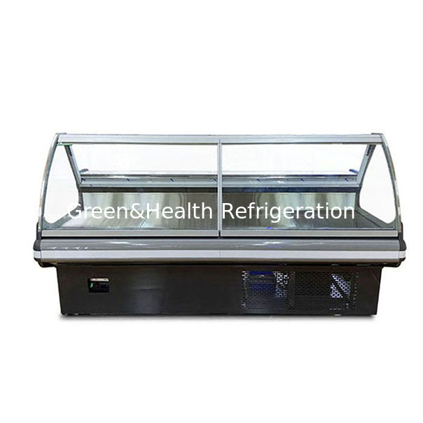 Meat Shop/Supermarket/Flip Top Glass Stainless Steel Fresh Meat Storage Display Freezer
