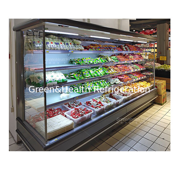European Style Outdoor Unit Open Air Curtain Freezer For Displaying Food/Vegetables/Fruits