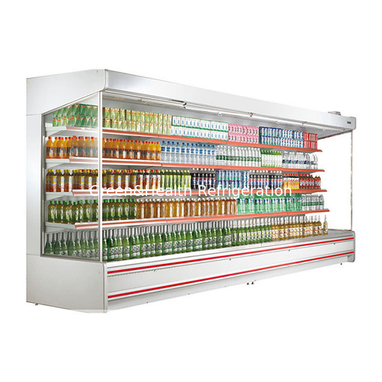 R404a Supermarket Multideck Open Front Cooler With Plug - In Type For Drinks
