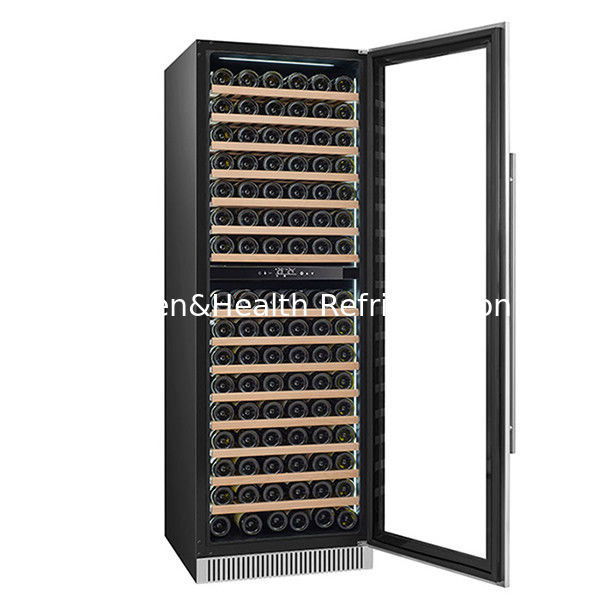 ETL Certificate 326 Units Equipped With Two Glass Doors Three Independent Temperature Wine Coolers
