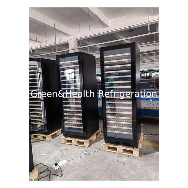 ETL Certificate 326 Units Equipped With Two Glass Doors Three Independent Temperature Wine Coolers