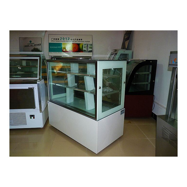 Multi Layer Transparent Glass Cake Shop Uses Storage Display Cake Display Freezer