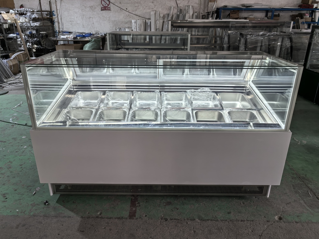 Ice Cream Shops Equipment Ice Cream Display Freezer Ice Cream Dipping Cabinet