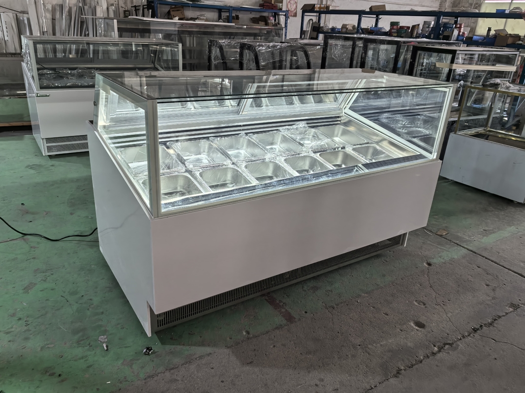 Ice Cream Shops Equipment Ice Cream Display Freezer Ice Cream Dipping Cabinet