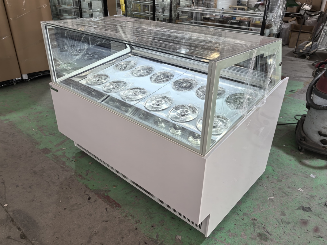 Ice Cream Shops Equipment Ice Cream Display Freezer Ice Cream Dipping Cabinet