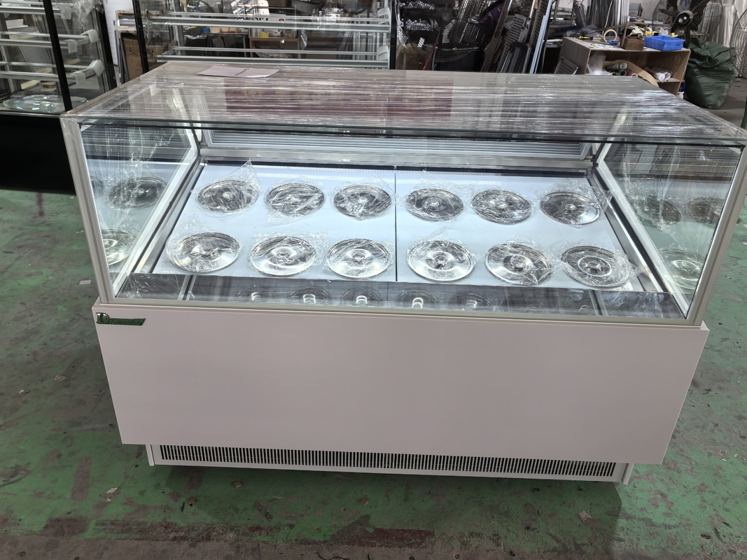 Ice Cream Shops Equipment Ice Cream Display Freezer Ice Cream Dipping Cabinet